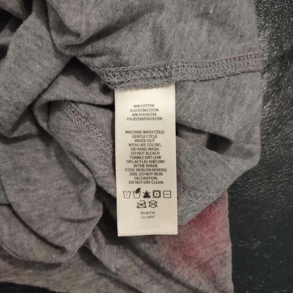 DKNY Gray Pink Graphic Relaxed Tee - Picture 5 of 5